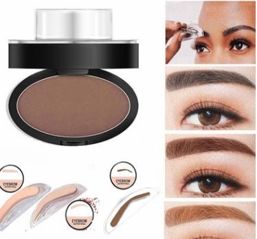 Exclusive Eyebrow Enhancers Stencil Kit — Brown — Size Arch Shape Stamp — Front View