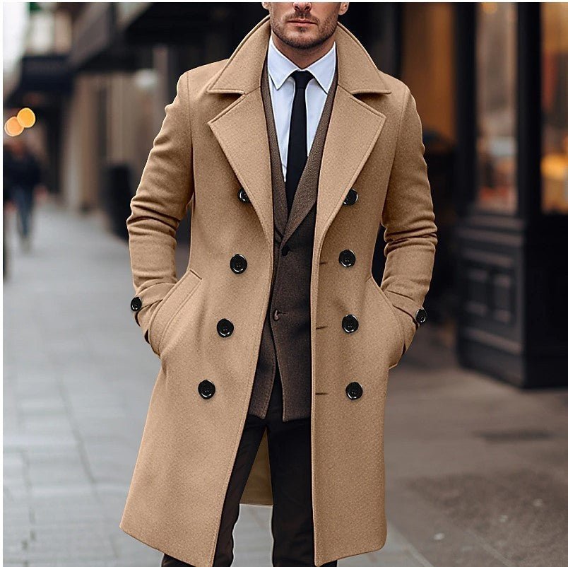 Exclusive Fall Winter Men Woolen Coat — Dark Gray — Size S — Alternate View 8