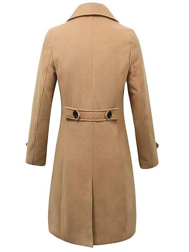 Exclusive Fall Winter Men Woolen Coat — Dark Gray — Size S — Lifestyle View