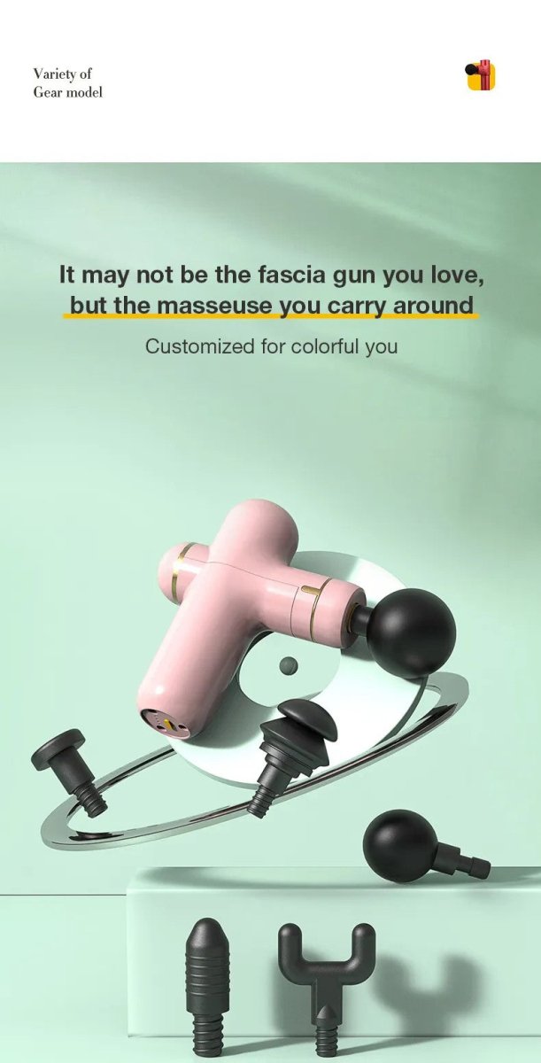 Exclusive Fascia Gun Pocket Massager | Compact Muscle Relief — Pink — Size 7.4V — Alternate View 9