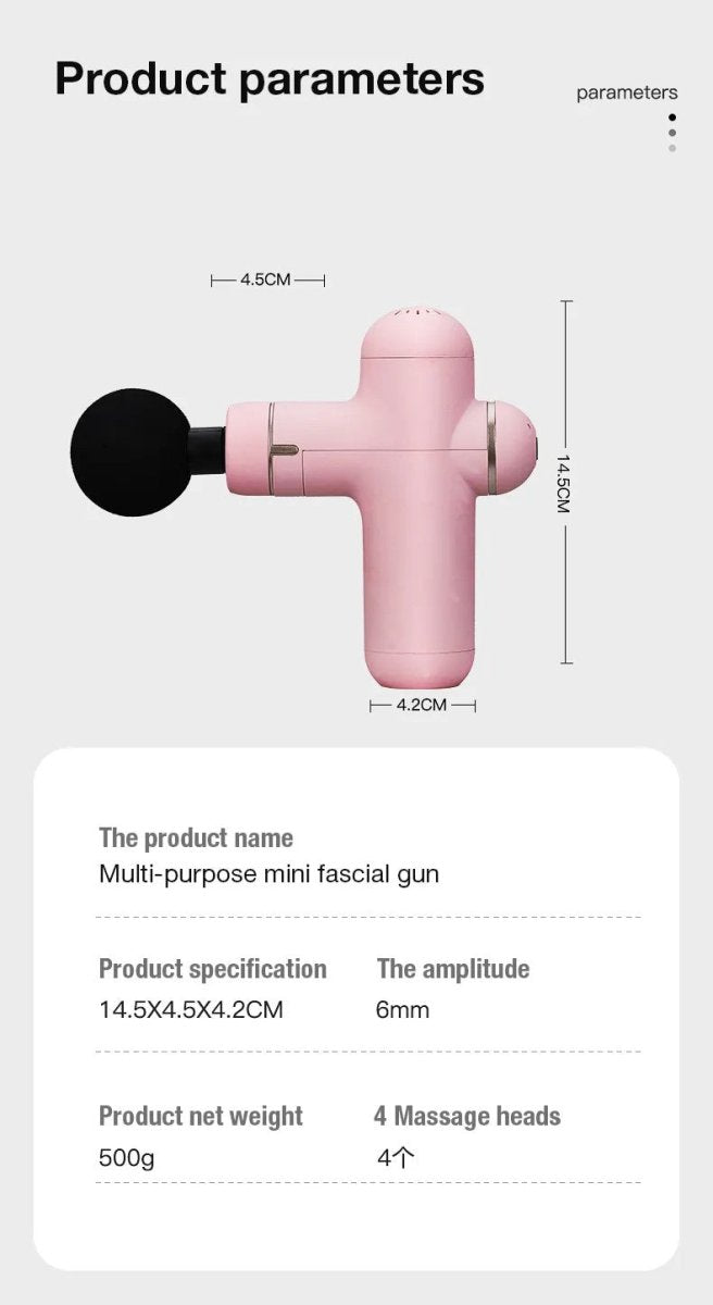 Exclusive Fascia Gun Pocket Massager | Compact Muscle Relief — Pink — Size 7.4V — Alternate View 11