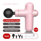 Exclusive Fascia Gun Pocket Massager | Compact Muscle Relief — Pink — Size 7.4V — Side View