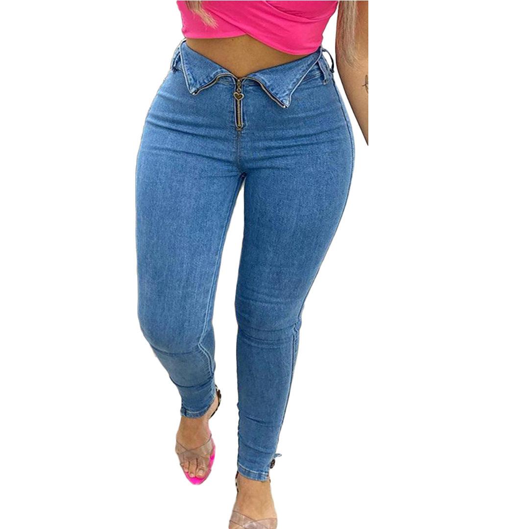 Exclusive Fashion casual jeans — Blue — Size L — Back View