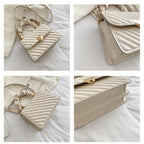 Exclusive Fashion Chain Shoulder Bags with Love Metal Design — Black — Lifestyle View