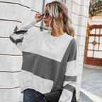 Exclusive Fashion contrast stitching sweater — Army Green — Size L — Detail View