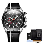 Exclusive Luxury Silicone Sport Watch For Men — Blue — Detail View