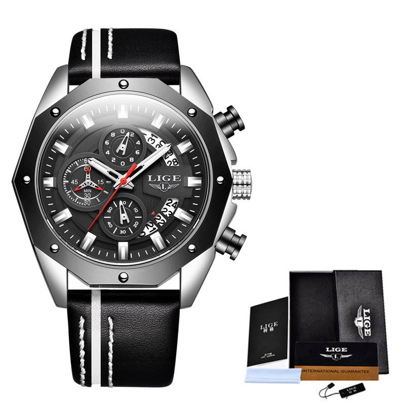 Exclusive Luxury Silicone Sport Watch For Men — Blue — Detail View