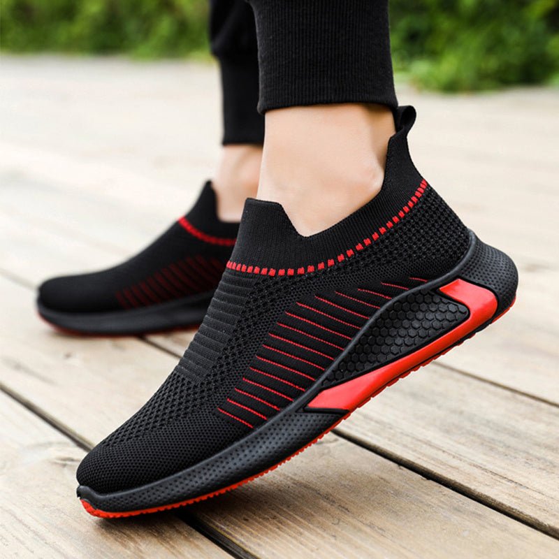 Exclusive Casual Lightweight Running Sports Shoes — Black White — Size Size39 — Side View
