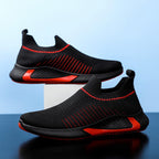 Exclusive Casual Lightweight Running Sports Shoes — Black White — Size Size39 — Back View