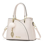 Exclusive High-End Elegant Shoulder Bag | Trendy All-Matching Purse — Black — Front View
