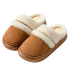 Exclusive Fashion Warm Cotton Slippers For Women — Beige — Size 36to37 — Detail View