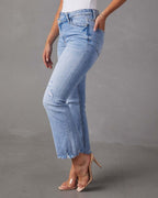 Exclusive Fashion Wash Jeans For Women — Light Blue — Size 2XL — Alternate View 10