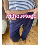 Exclusive Fashion Y2K Striped Straight Trousers Summer Elastic High Waist Wide Leg Pants For Women — Blue — Size L — Alternate View 12