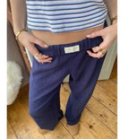 Exclusive Fashion Y2K Striped Straight Trousers Summer Elastic High Waist Wide Leg Pants For Women — Blue — Size L — Alternate View 9