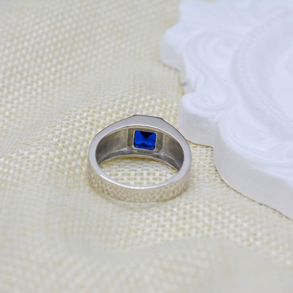 Exclusive Fashionable All-match High-grade Blue Gemstone Women's Ring — R2035 — Size No 7 — Alternate View 16
