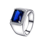 Exclusive Fashionable All-match High-grade Blue Gemstone Women's Ring — R2035 — Size No 7 — Alternate View 9