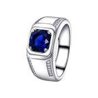 Exclusive Fashionable All-match High-grade Blue Gemstone Women's Ring — R2035 — Size No 7 — Alternate View 14