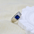 Exclusive Fashionable All-match High-grade Blue Gemstone Women's Ring — R2035 — Size No 7 — Alternate View 19