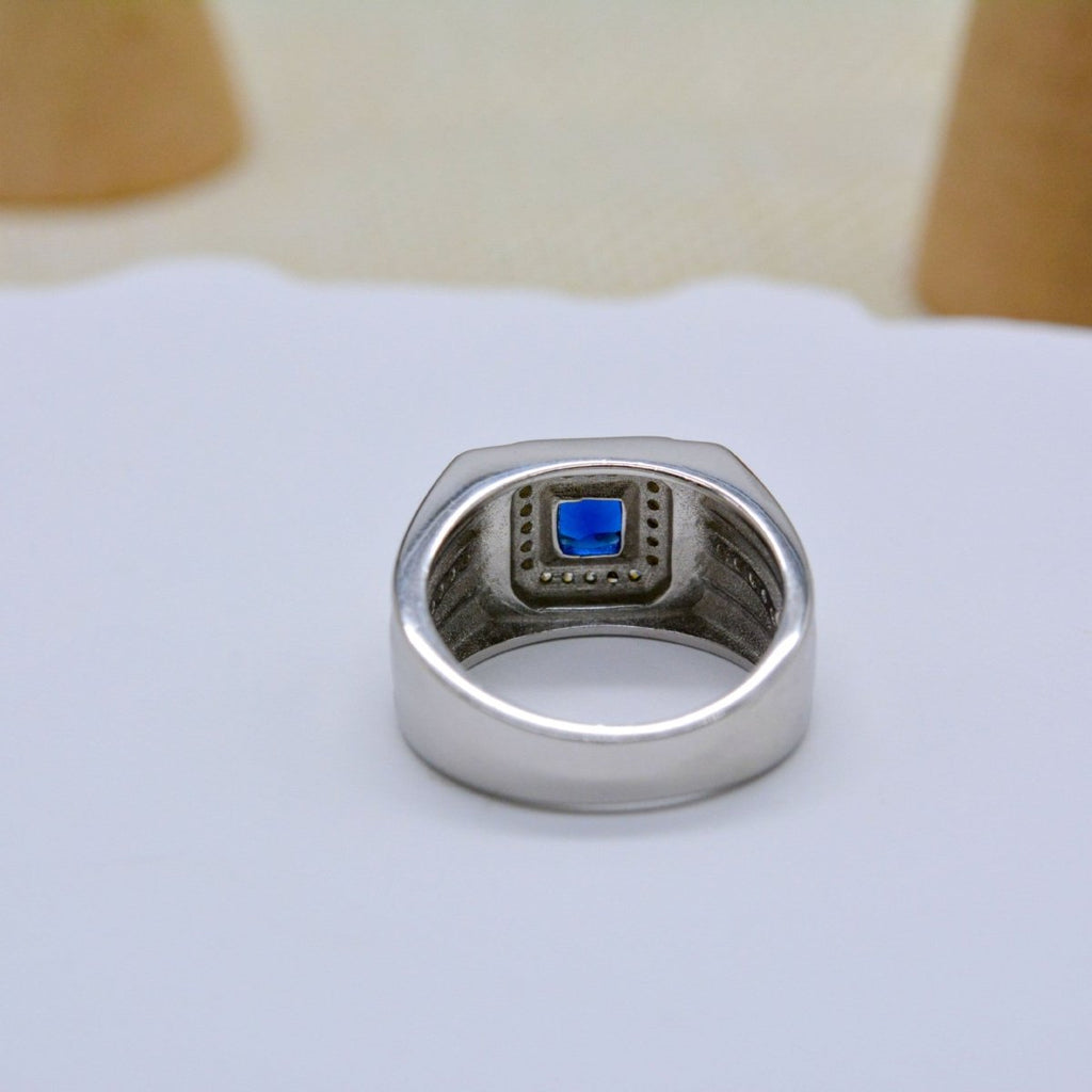 Exclusive Fashionable All-match High-grade Blue Gemstone Women's Ring — R2035 — Size No 7 — Alternate View 18