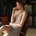 Exclusive Fashionable home wear short skirt pajamas — White — Size L — Alternate View 8