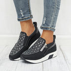 Exclusive Female Knitted Vulcanized Shoes — Black — Size 35 — Detail View