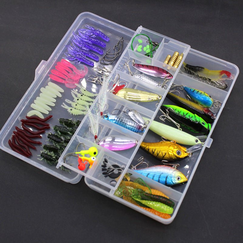 Exclusive Fishing Gear Sequined Soft Bait Set — Colorful — Side View