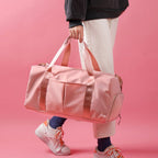 Exclusive Fitness Sports Travel Bag For Women And Men — Black — Size L — Back View