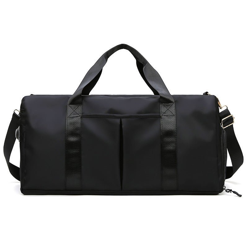 Exclusive Fitness Sports Travel Bag For Women And Men — Black — Size L — Side View