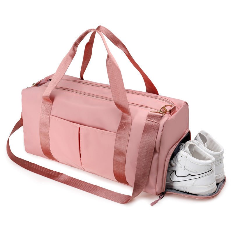 Exclusive Fitness Sports Travel Bag For Women And Men — Black — Size L — Front View