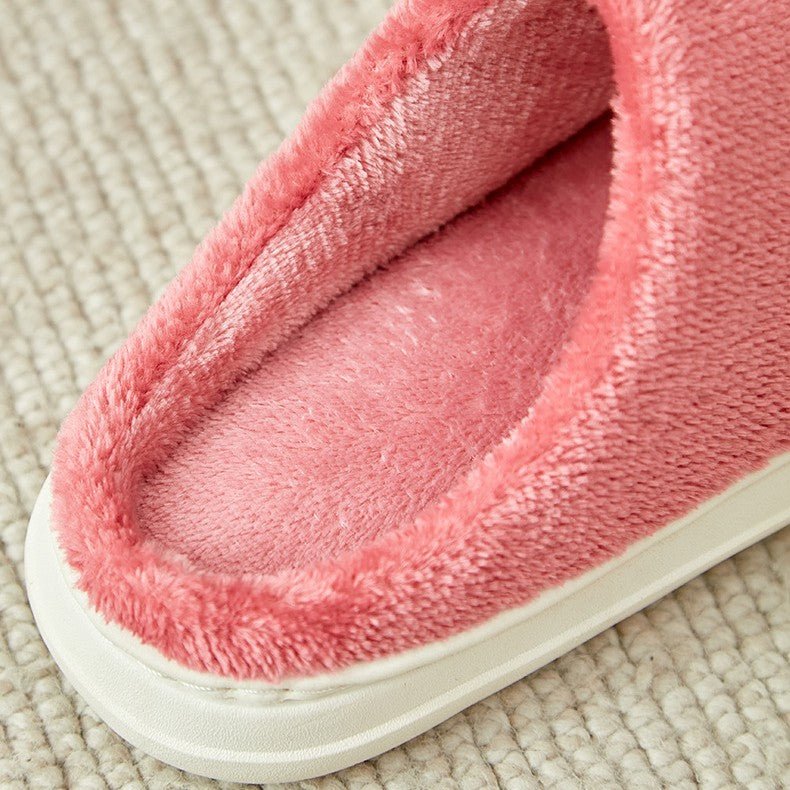 Exclusive Fleece-lined Thickened Cotton Slippers Platform — Pink — Size 36or37 — Alternate View 13