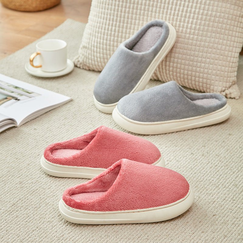 Exclusive Fleece-lined Thickened Cotton Slippers Platform — Pink — Size 36or37 — Alternate View 8