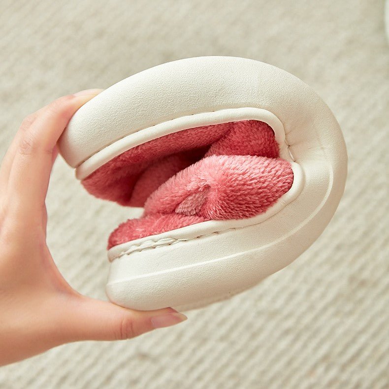 Exclusive Fleece-lined Thickened Cotton Slippers Platform — Pink — Size 36or37 — Alternate View 7