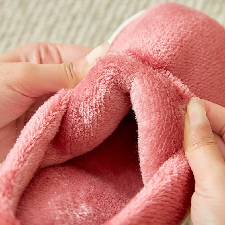 Exclusive Fleece-lined Thickened Cotton Slippers Platform — Pink — Size 36or37 — Alternate View 10