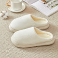 Exclusive Fleece-lined Thickened Cotton Slippers Platform — Pink — Size 36or37 — Front View