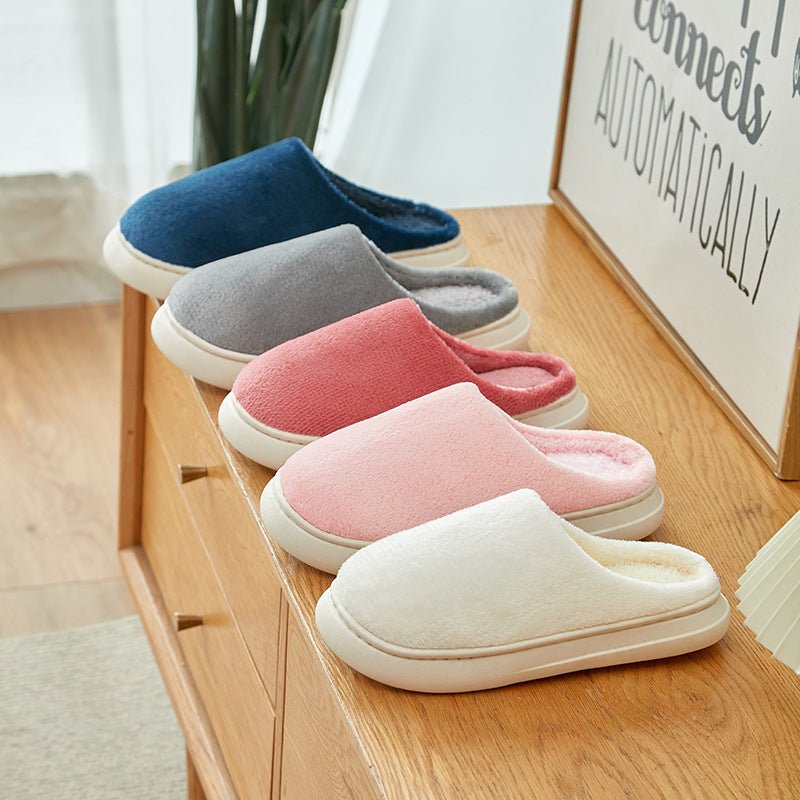 Exclusive Fleece-lined Thickened Cotton Slippers Platform — Pink — Size 36or37 — Alternate View 14