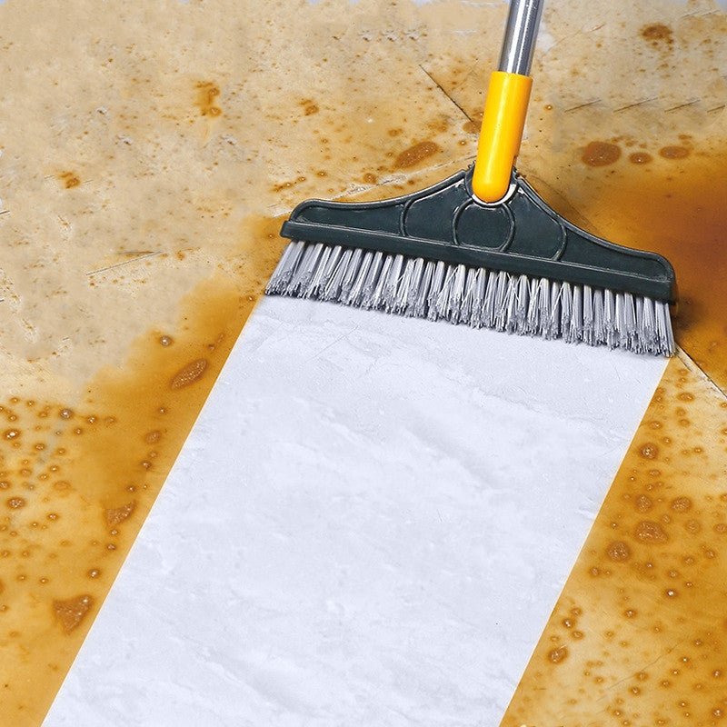 Exclusive Bristled Floor Gap Cleaner Brush — Yellow Green — Size 110x23cm — Side View