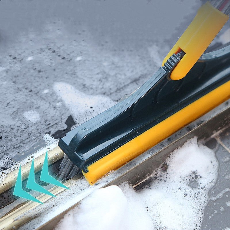 Exclusive Bristled Floor Gap Cleaner Brush — Yellow Green — Size 110x23cm — Front View