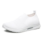 Exclusive Flying Knit Sneakers Men | Lightweight Running Shoes — Black — Size 39 — Detail View