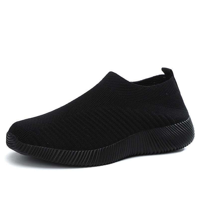 Exclusive Flying Knit Sneakers Men | Lightweight Running Shoes — Black — Size 39 — Alternate View 9