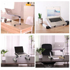 Exclusive Ergonomic Desk Laptop Holder — White — Side View