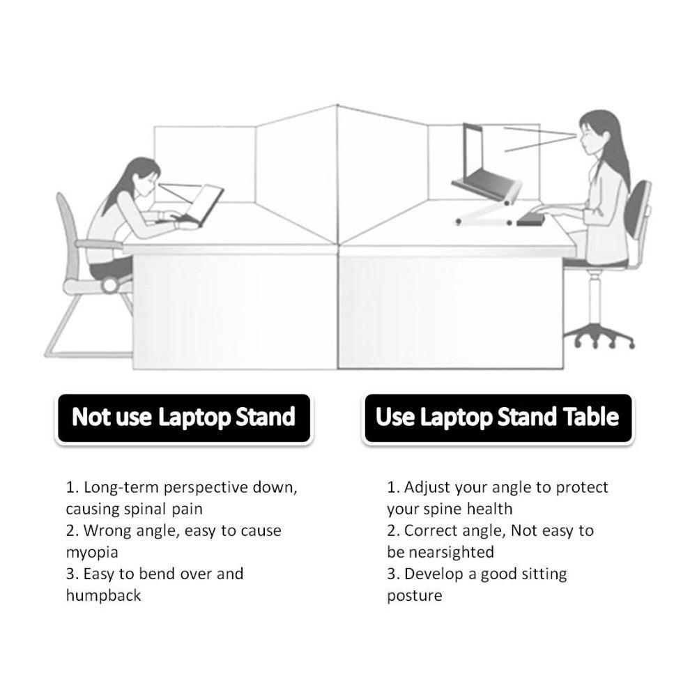 Exclusive Ergonomic Desk Laptop Holder — White — Top View
