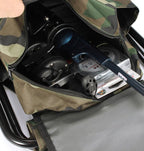 Exclusive Portable folding fishing stool & hiking backpack — Camouflage — Top View