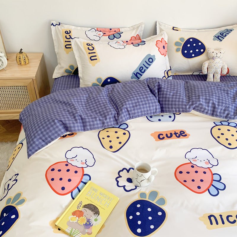 Exclusive Cute Cartoon Bed Sheet Set | Soft & Stylish Four-Piece — 1 Style — Size 150x200cm 3pcs — Alternate View 8