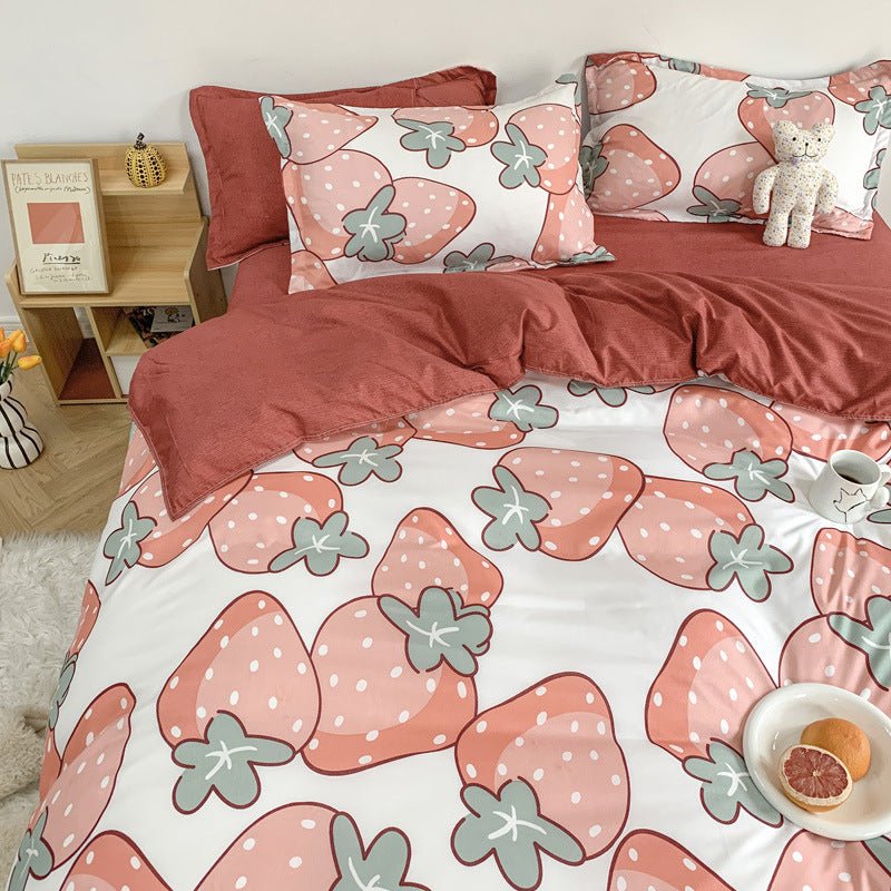 Exclusive Cute Cartoon Bed Sheet Set | Soft & Stylish Four-Piece — 1 Style — Size 150x200cm 3pcs — Front View