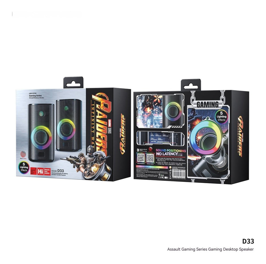 Exclusive Game Colorful E-sports Desktop Bluetooth Speaker — Black — Top View