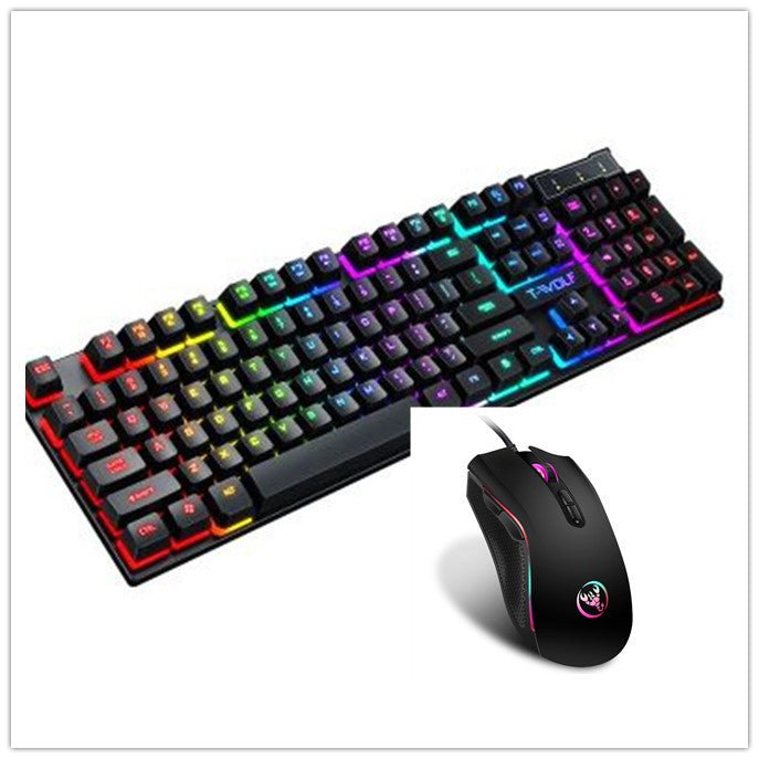 Exclusive Gaming USB Luminous Wired Keyboard with RGB Backlight — T20 BLACK — Detail View