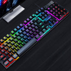 Exclusive Gaming USB Luminous Wired Keyboard with RGB Backlight — T20 BLACK — Front View