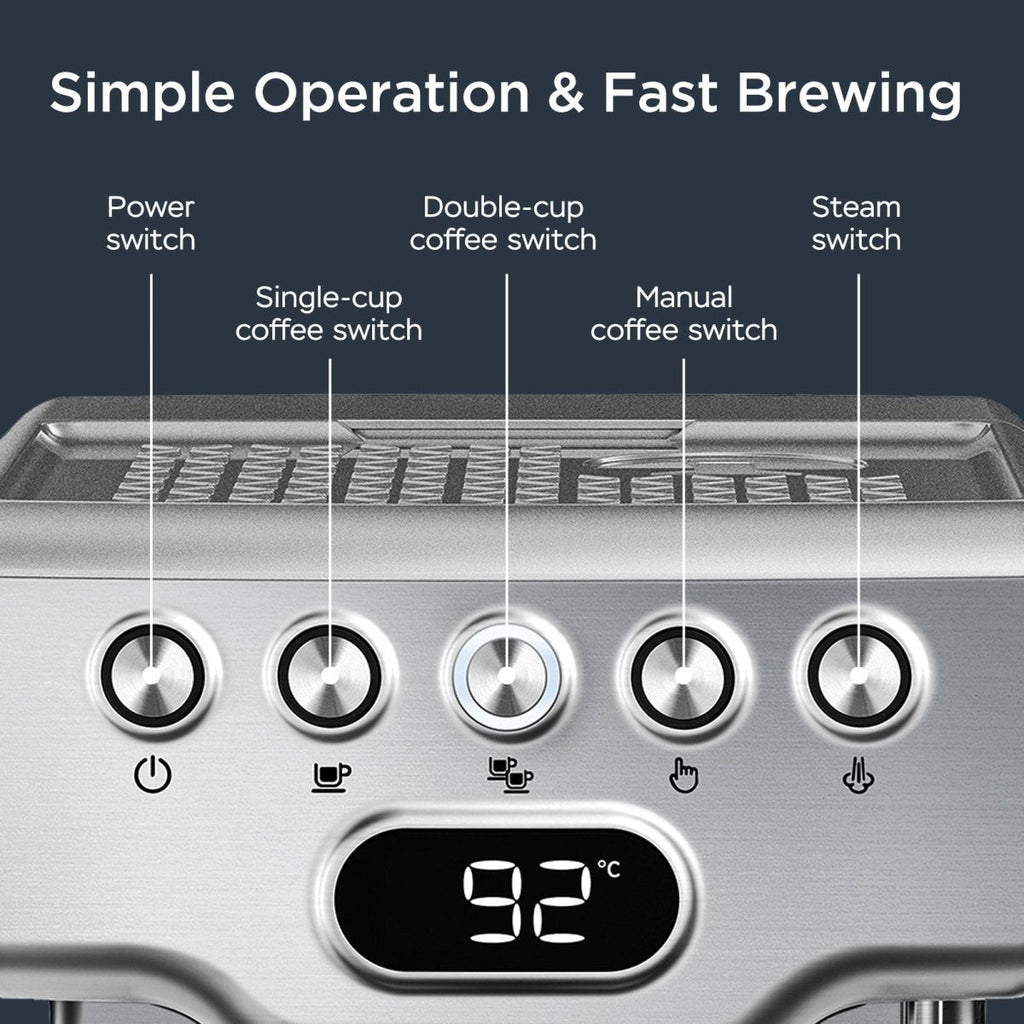 Exclusive 20 Bar Espresso Machine With Milk Frother — Detail View