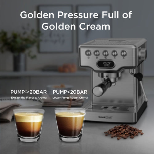 Exclusive 20 Bar Espresso Machine With Milk Frother — Side View