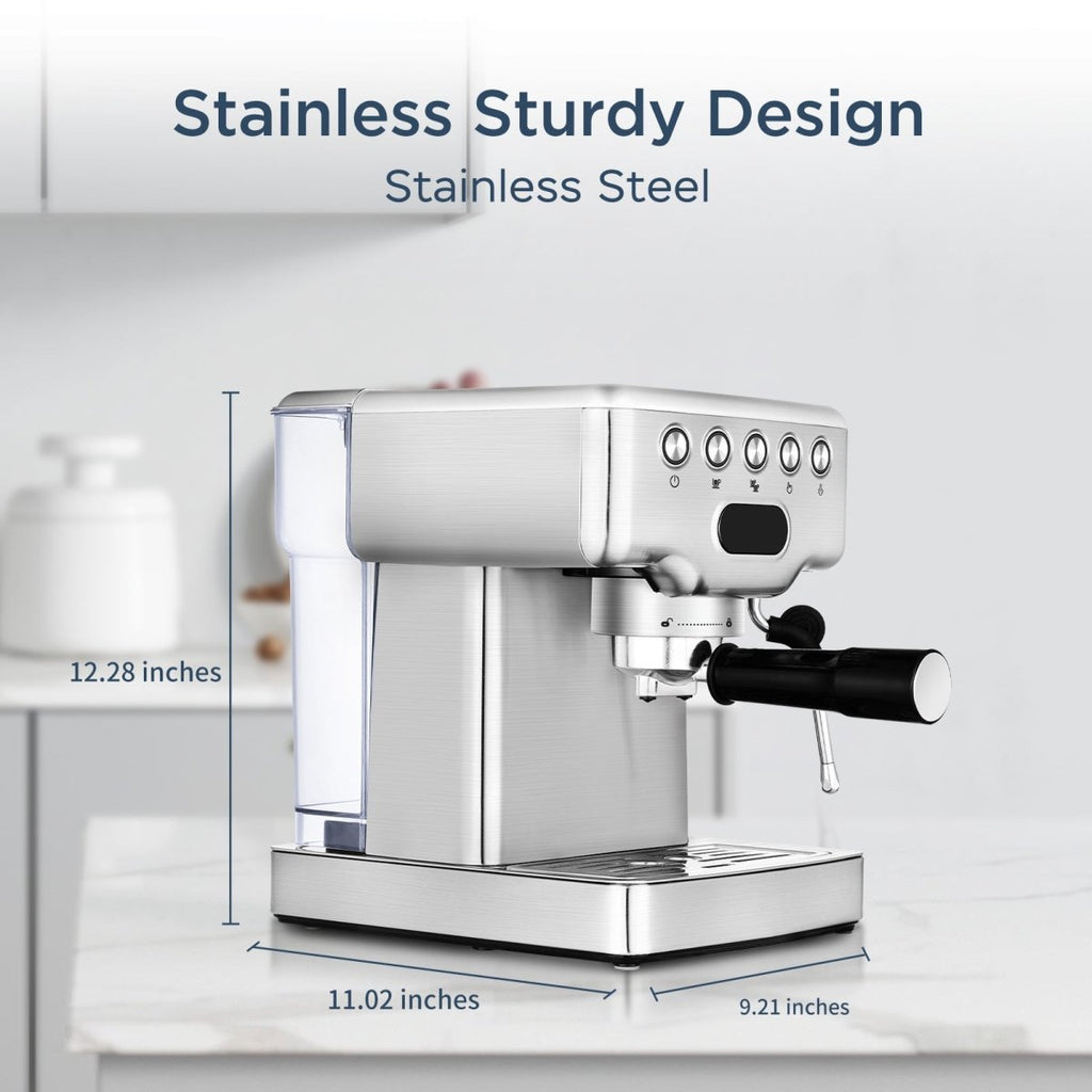 Exclusive 20 Bar Espresso Machine With Milk Frother — Back View
